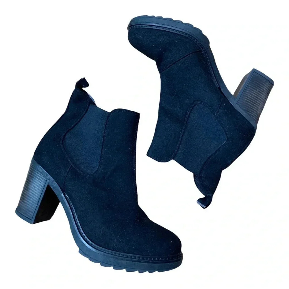 Vegetarian Shoes black‎ chunky heel size 41